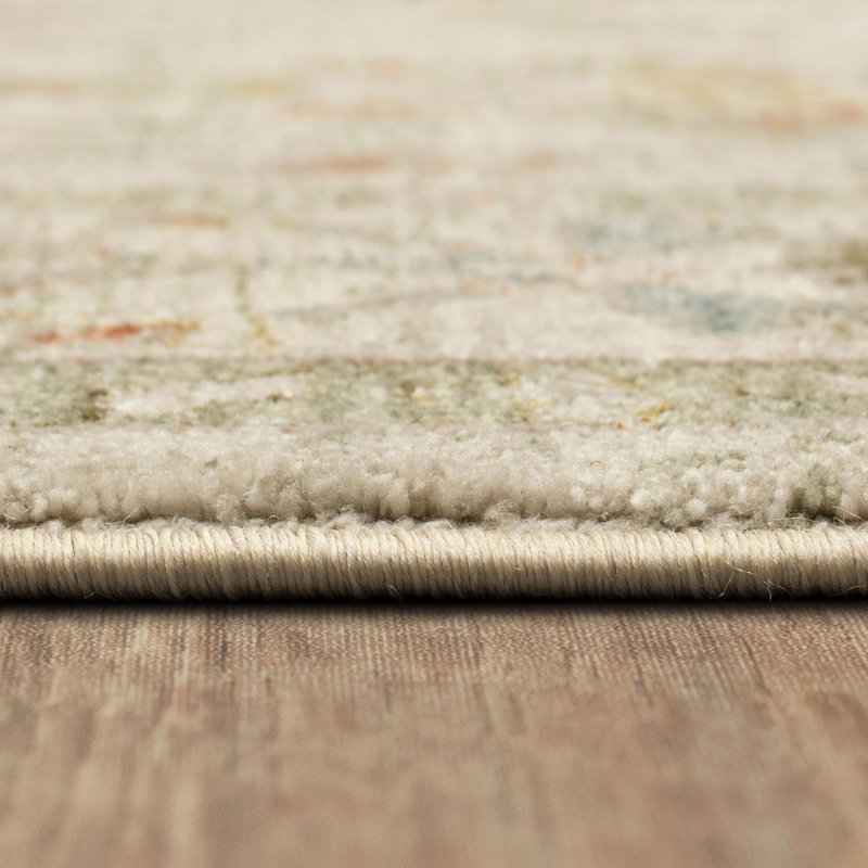 Elegant Blue 5' x 7' Synthetic Easy-Care Area Rug