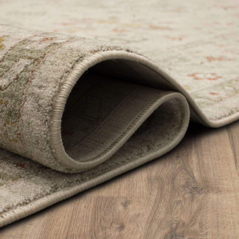 Elegant Blue 5' x 7' Synthetic Easy-Care Area Rug
