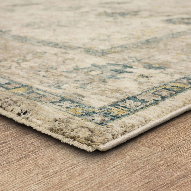 Elysian Blue 79" x 114" Synthetic Easy-Care Area Rug