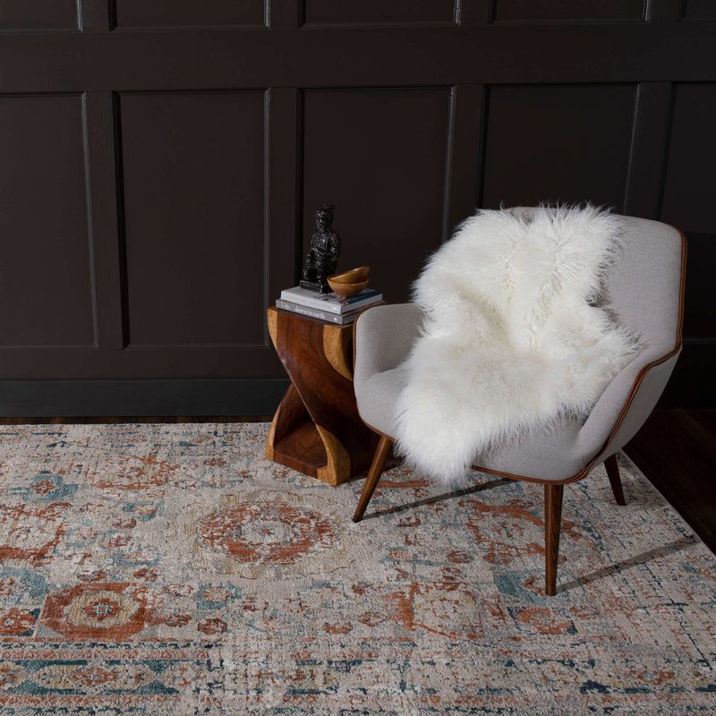 Elysian Gray Rectangular Viscose Silk Blend Area Rug, 9'6" x 12'11"