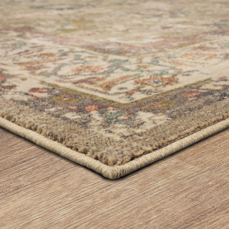 Estate Allerton Watercolor Palmettes 9'6" x 12'11" Area Rug in Blue