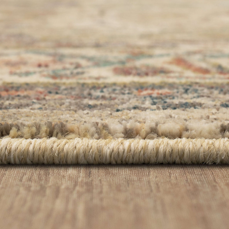 Estate Allerton Watercolor Palmettes 9'6" x 12'11" Area Rug in Blue