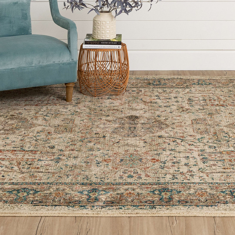 Chalfont Vintage-Inspired Blue Wool & Synthetic 8' x 11' Area Rug