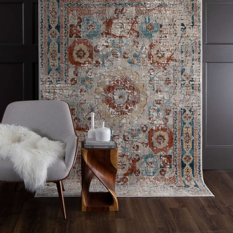 Elysian Gray Rectangular Viscose Silk Blend Area Rug, 9'6" x 12'11"