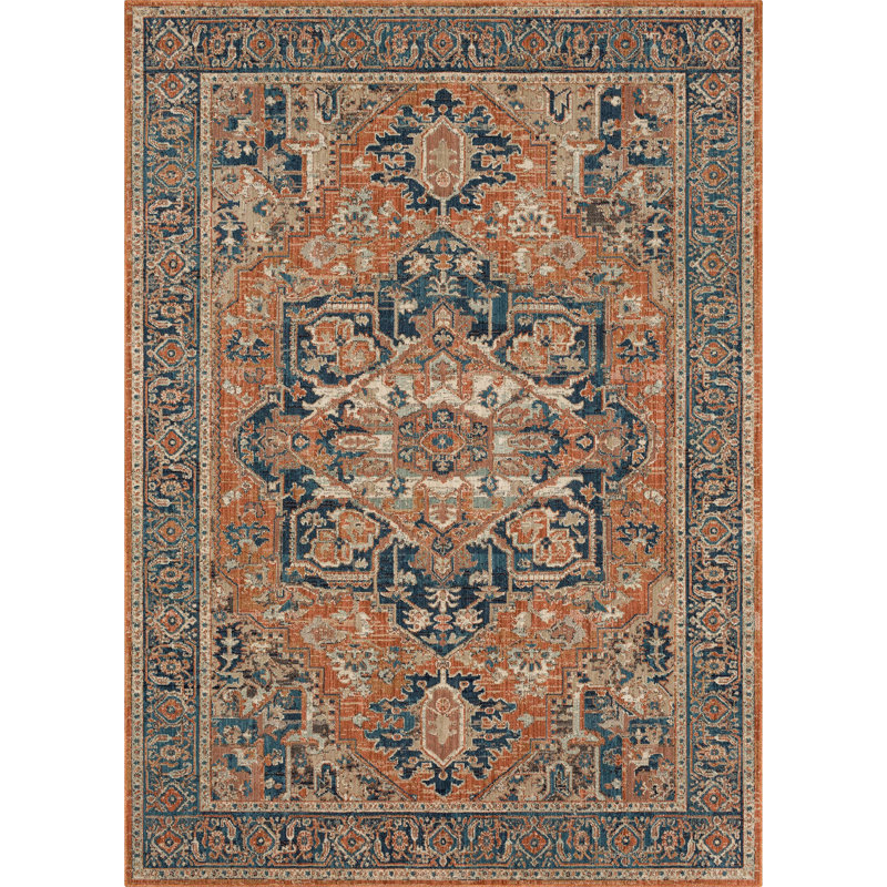 Grasmere Estate Vibrant Overdyed 8' x 11' Blue Wool Blend Area Rug
