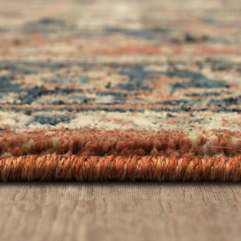 Grasmere Estate Vibrant Overdyed 8' x 11' Blue Wool Blend Area Rug