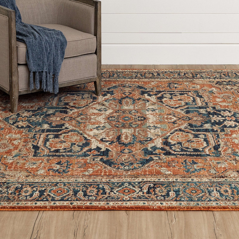 Grasmere Estate Vibrant Overdyed 8' x 11' Blue Wool Blend Area Rug