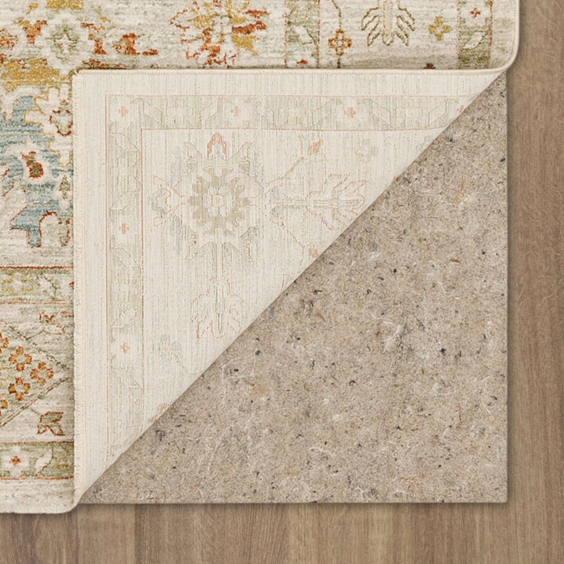 Elegant Blue 5' x 7' Synthetic Easy-Care Area Rug