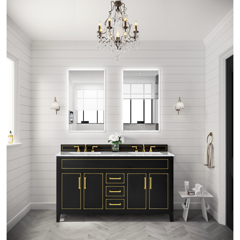Elegance Frameless LED Vanity Mirror 24" x 40" with Dimmer and Defogger
