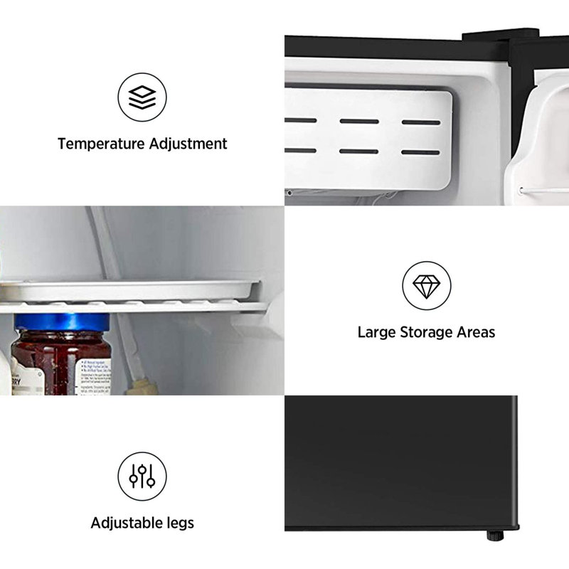 Compact Black Energy Star Mini Refrigerator for RV