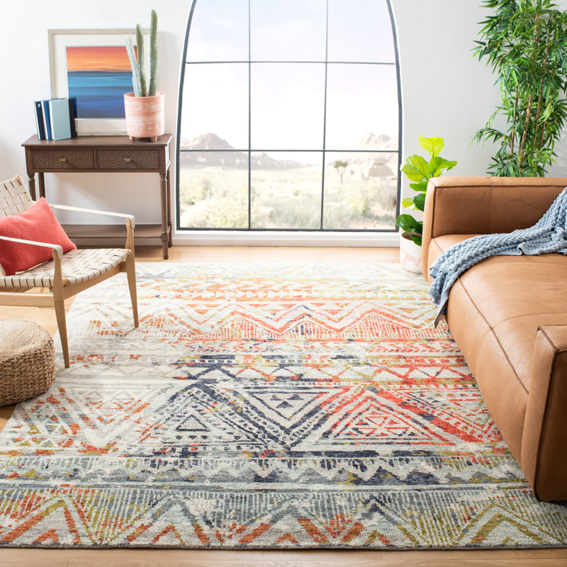 Samarkand Elegance Hand-Knotted Wool 6' x 9' Red Area Rug