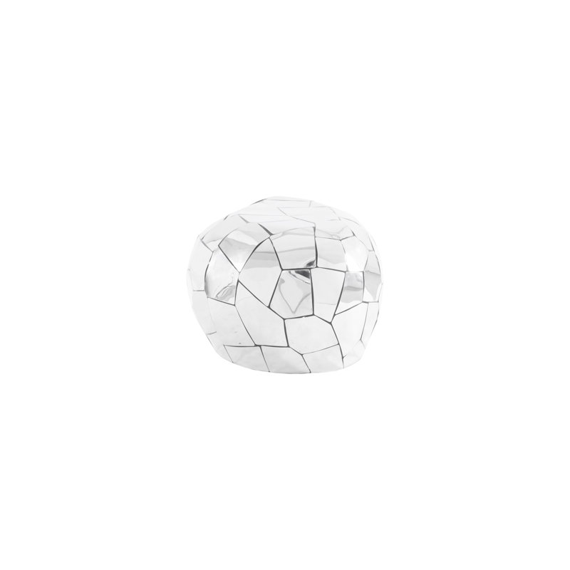 Lively Reflections Silver Stainless Steel Crazy Cut End Table