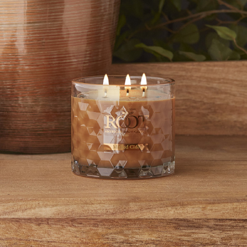 Mulled Cider Essence 12 oz Beeswax 3-Wick Jar Candle