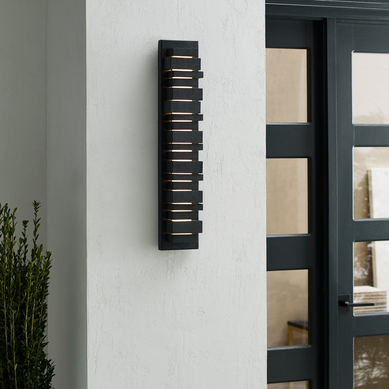Dimmable Dark Weathered Zinc Rectangular LED Sconce with White Glass