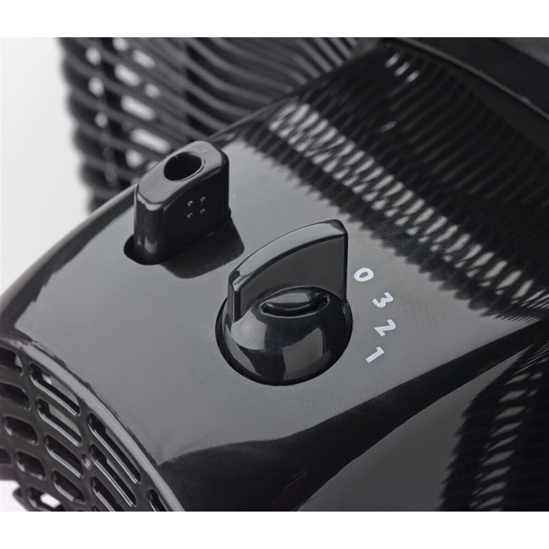 Lasko 12" Black Oscillating Desk Fan with 3 Speeds and Tilt Head