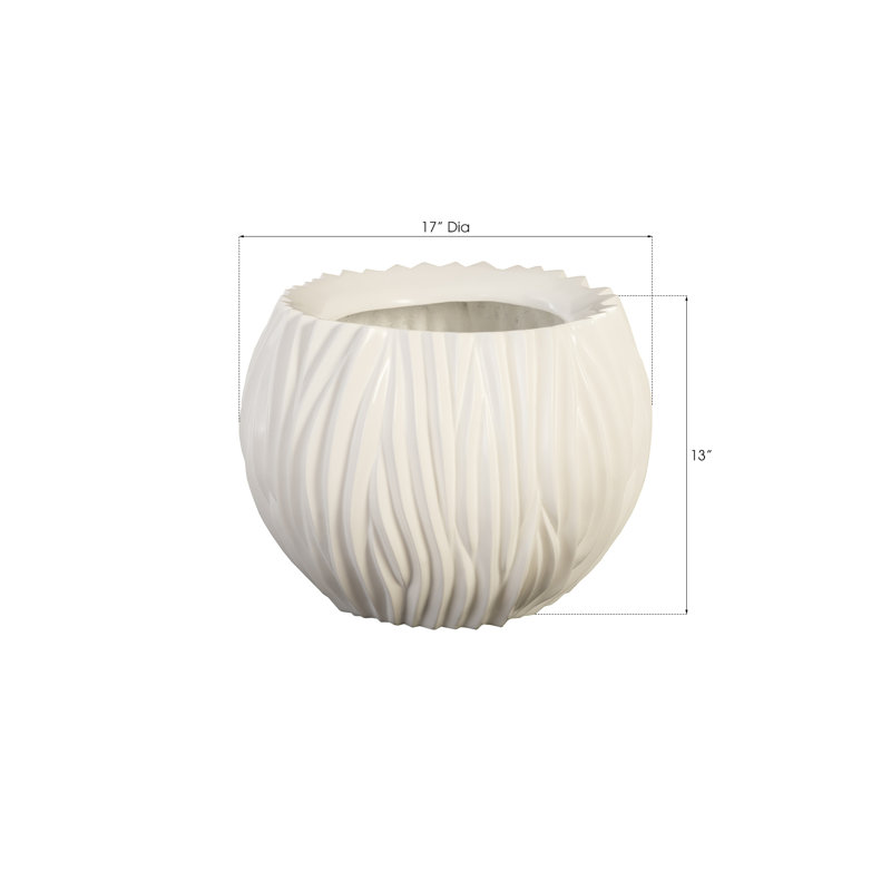 Alon White Gel Coat Outdoor Planter