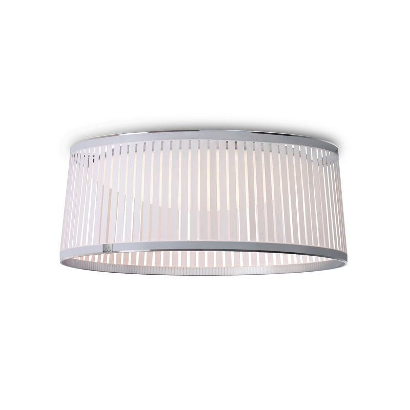 Elegant Solis Drum Pendant Aluminum LED 10" H x 24" W