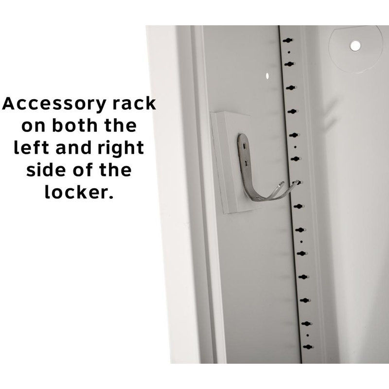 Red Steel Freestanding Office Locker with Adjustable Shelving