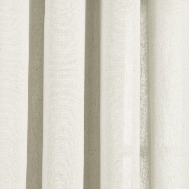 Light Linen Cotton Blend Grommet Window Curtain Panels