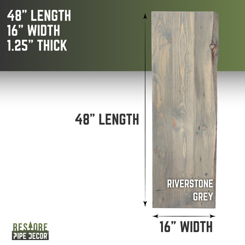 Riverstone Grey Reclaimed Wood 48" Console Tabletop
