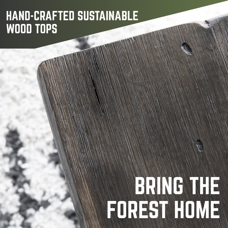 Boulder Black Rustic Solid Pine Coffee Tabletop