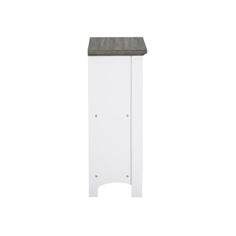 Olivia Gray Oak and White 4-Cube Wooden Bookcase