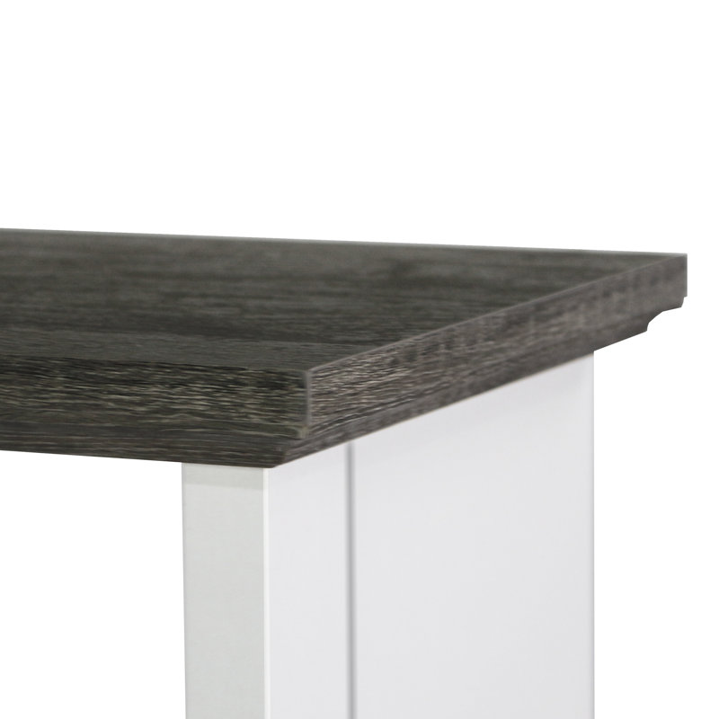 Olivia Gray Oak and White 4-Cube Wooden Bookcase