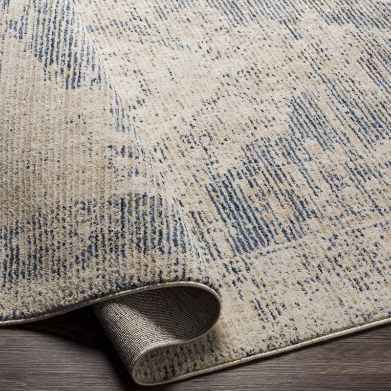 Reversible Gray Synthetic Easy-Care Runner Rug 2'6" x 10'