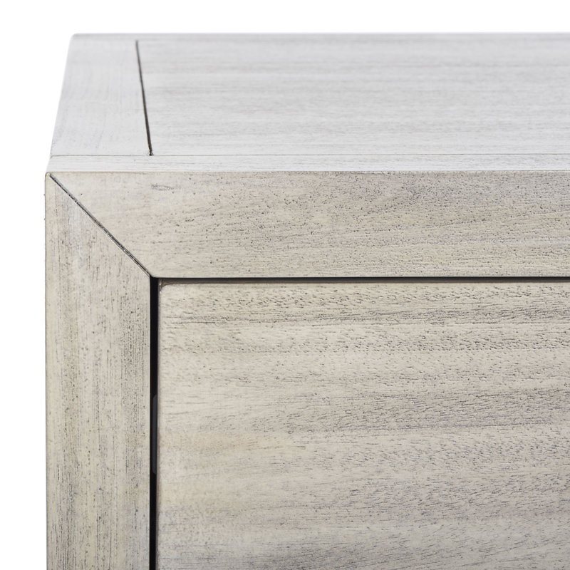 Ariella Light Gray Mahogany 1-Drawer Nightstand