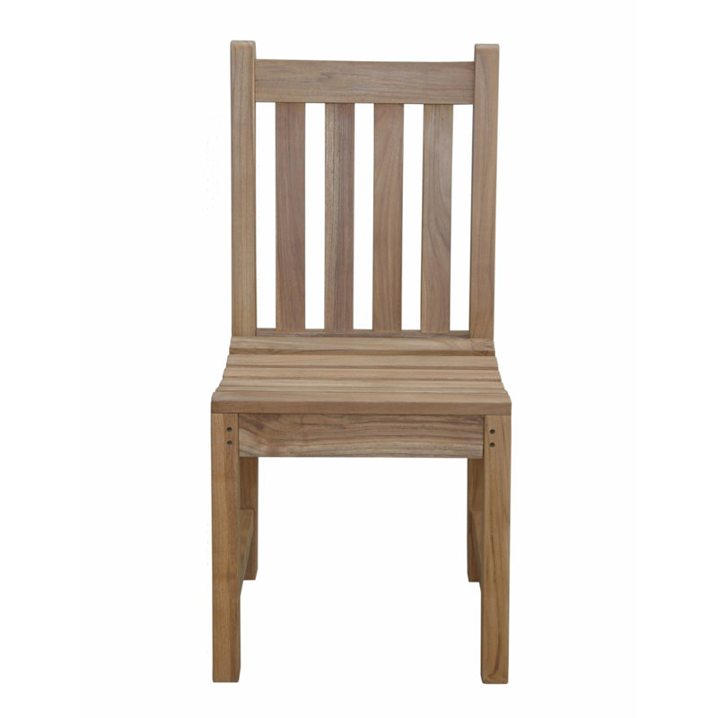 Braxton Teak Brown Armless Dining Side Chair