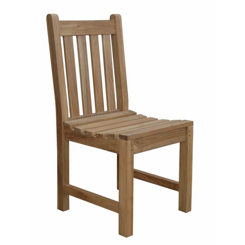 Braxton Teak Brown Armless Dining Side Chair