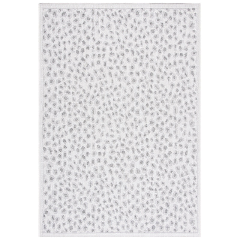 Courtyard Ivory & Grey Easy-Care Indoor/Outdoor Area Rug