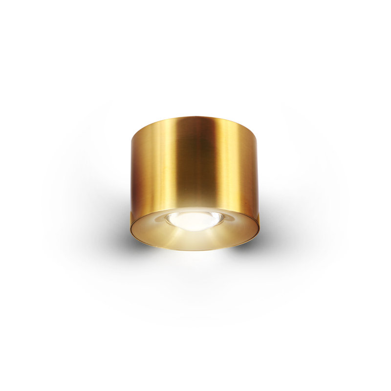 Antique Brass 4.25" LED Drum Surface Mounted Downlight, Energy Star Rated