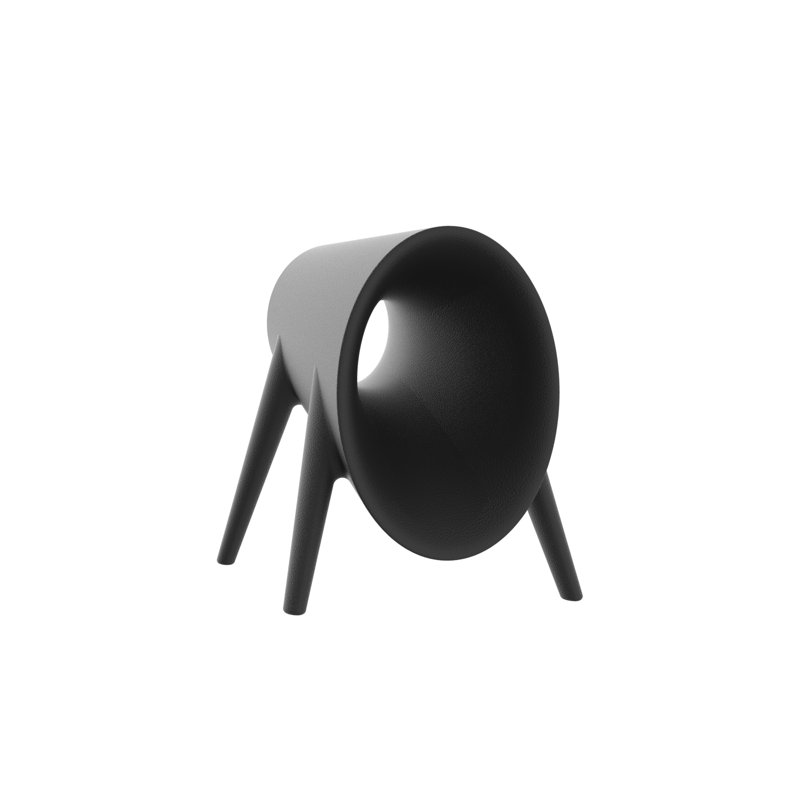 Bum Bum Toro Black Indoor/Outdoor Plastic Accent Stool