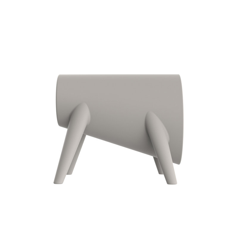 Eugeni Quitllet Taupe Tubular Plastic Outdoor Accent Stool