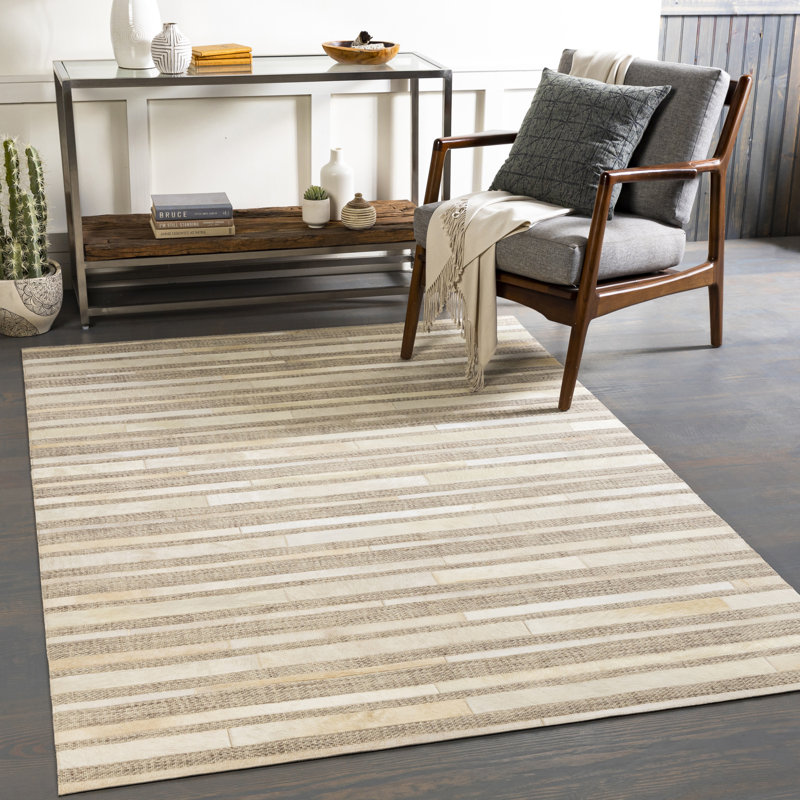 Jardin Gray and Beige Handwoven Wool Area Rug 10' x 14'