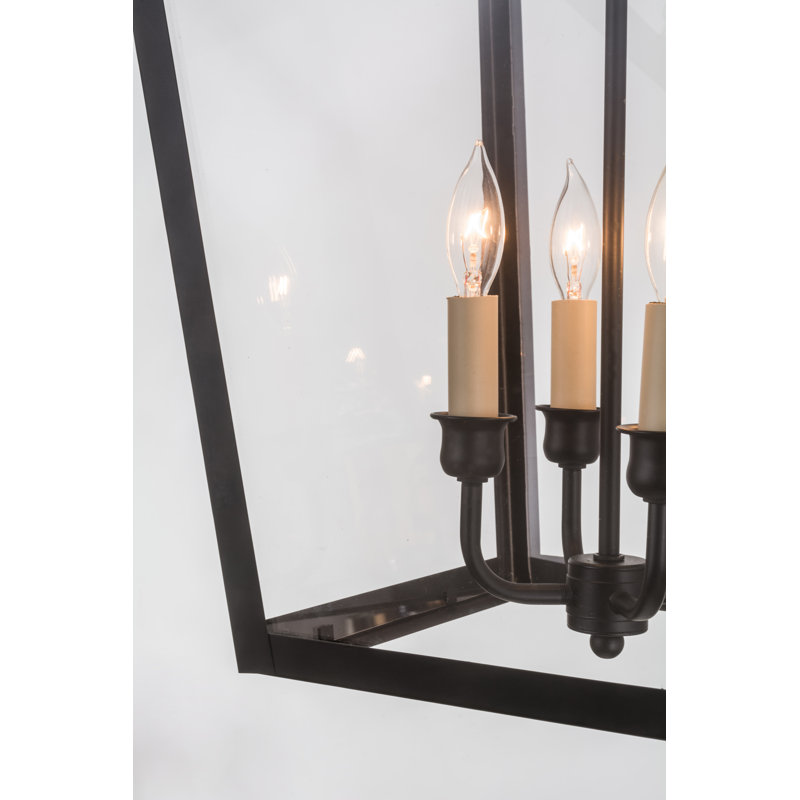 Arkley Black Crystal 4-Light Indoor/Outdoor Pendant Lantern