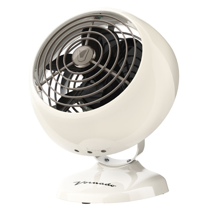 VFAN Mini Classic 2-Speed White Metal Personal Desk Fan