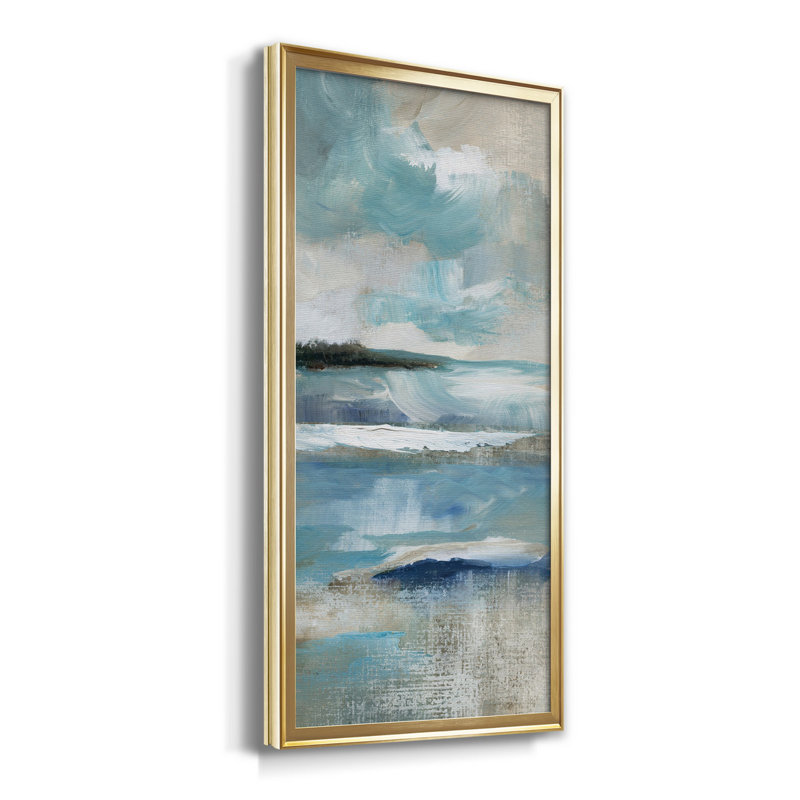 Distant Drama I Blue and Gray Canvas Print Set