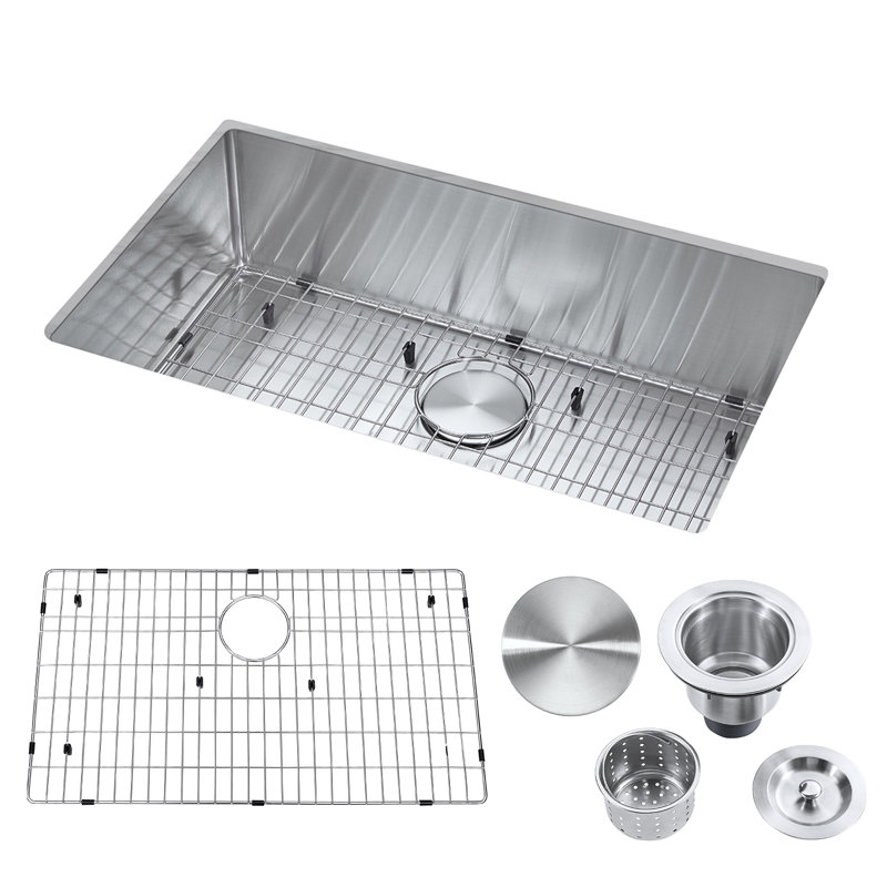 30'' Stainless Steel Undermount Single Bowl Kitchen Sink
