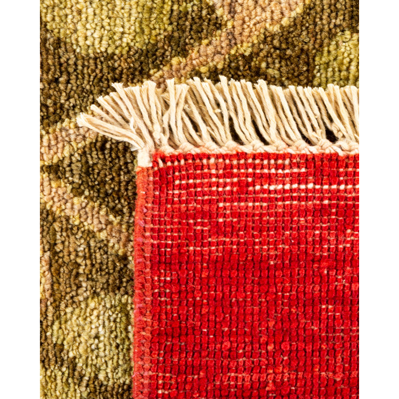 Harmony Red Wool 10' x 14' Hand-Knotted Area Rug