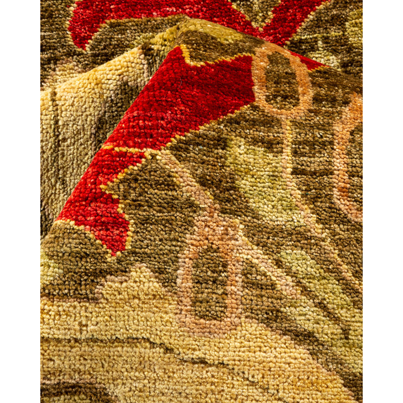 Harmony Red Wool 10' x 14' Hand-Knotted Area Rug
