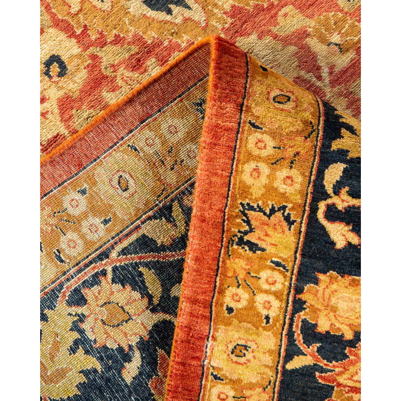 Classic Hand-Knotted Wool Rectangular 8' x 10' Area Rug