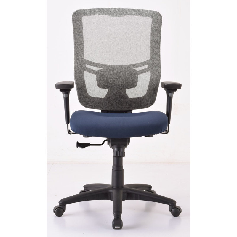 Ergonomic Navy Mesh Task Chair with Adjustable Arms