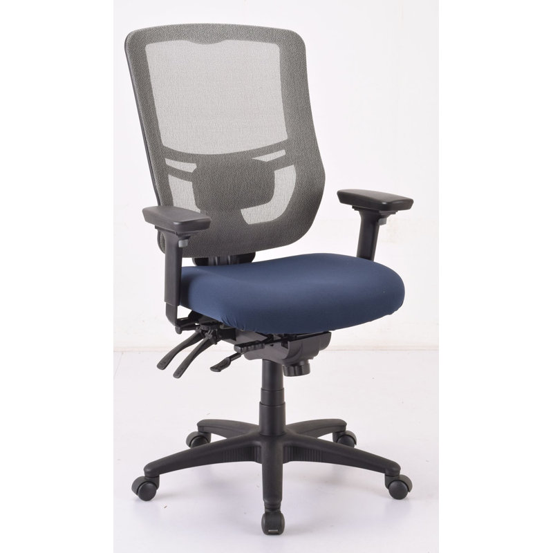 Ergonomic Navy Mesh Task Chair with Adjustable Arms