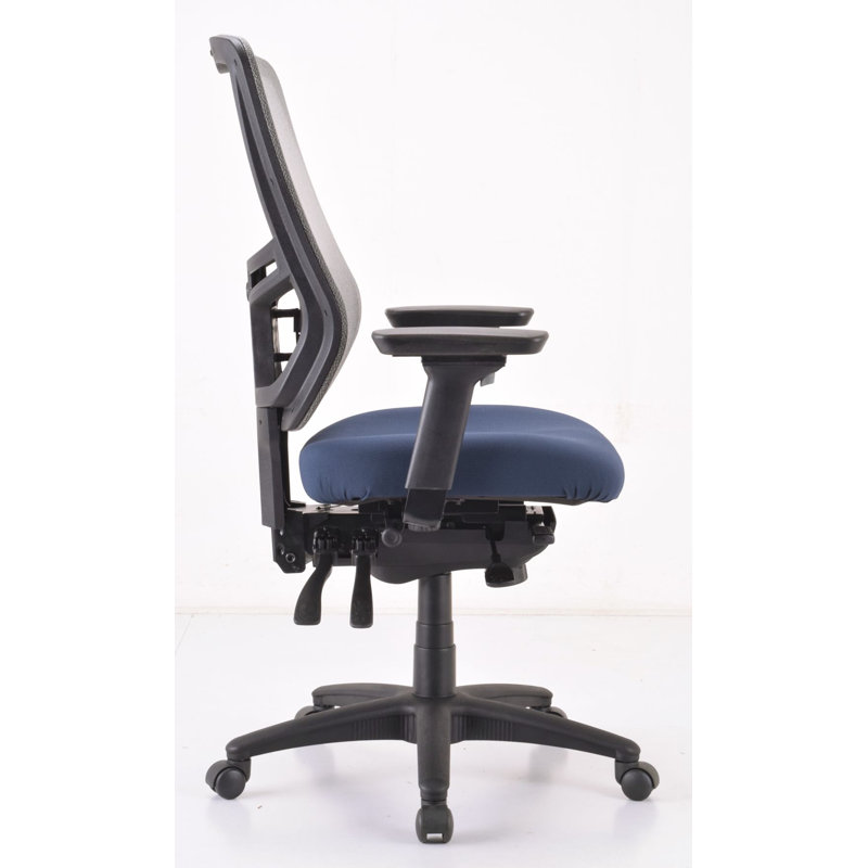 Ergonomic Navy Mesh Task Chair with Adjustable Arms