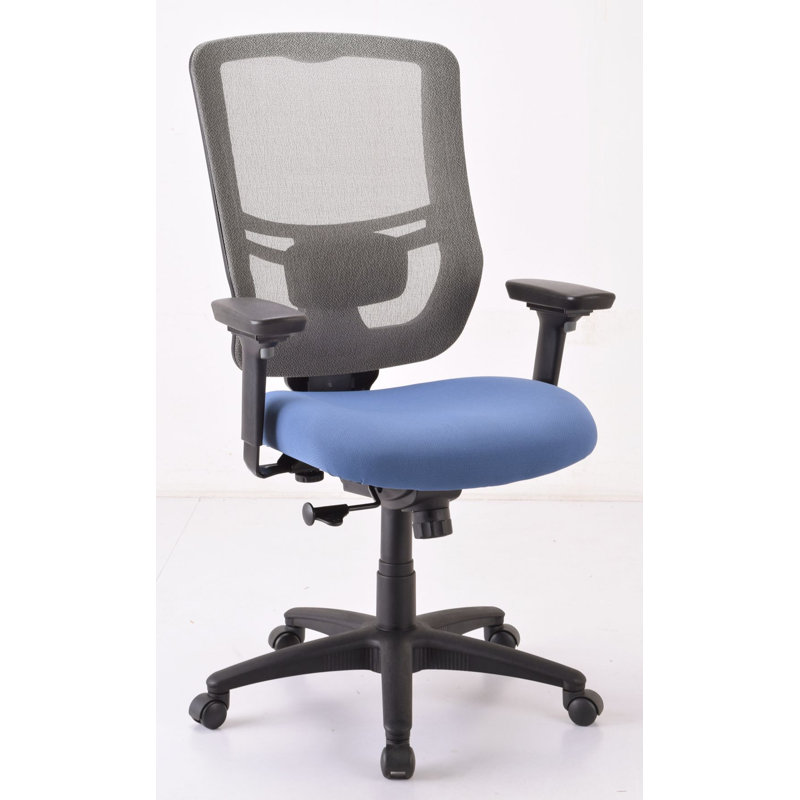 Denim Mesh Adjustable Swivel Task Chair with Fabric Seat