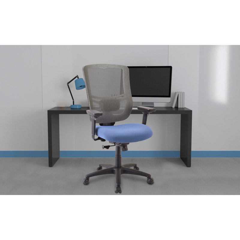 Denim Mesh Adjustable Swivel Task Chair with Fabric Seat
