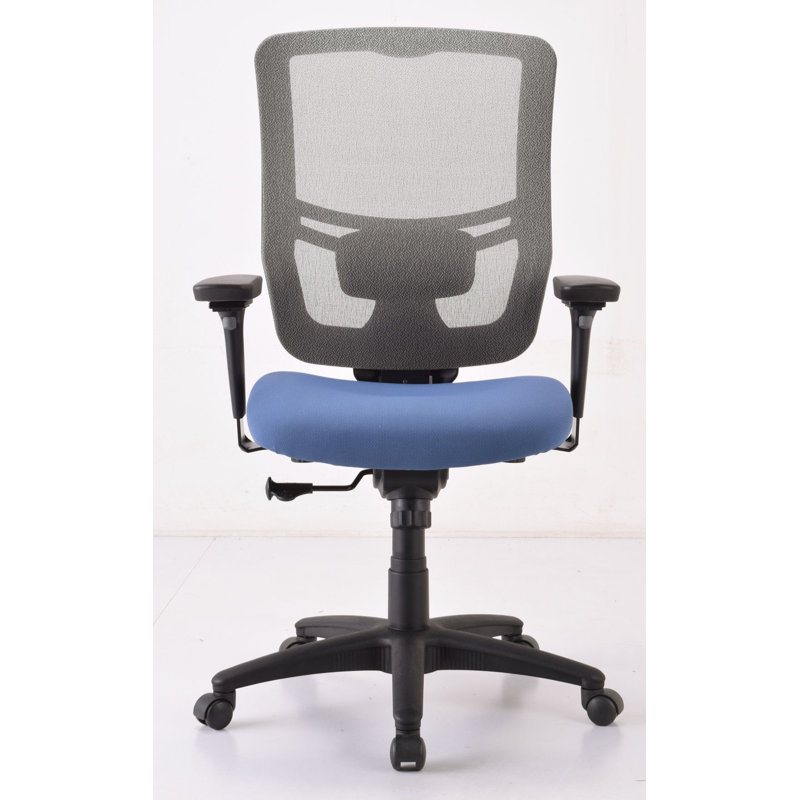 Denim Mesh Adjustable Swivel Task Chair with Fabric Seat