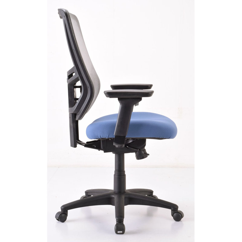Denim Mesh Adjustable Swivel Task Chair with Fabric Seat